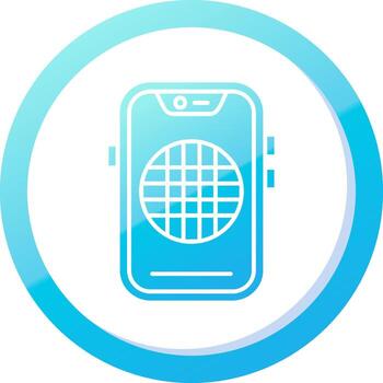 Grid Solid Blue Gradient Icon vector