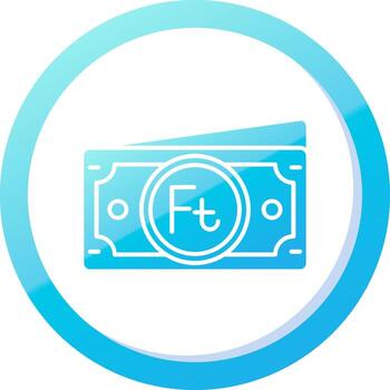 Forint Solid Blue Gradient Icon vector