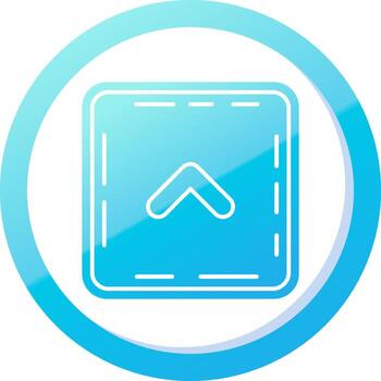 cheurón sólido azul degradado icono vector