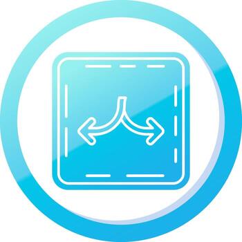 Shuffle Solid Blue Gradient Icon vector