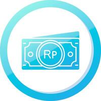 Indonesian rupiah Solid Blue Gradient Icon vector
