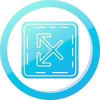 Intersect Solid Blue Gradient Icon vector