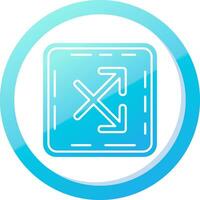 Intersect Solid Blue Gradient Icon vector