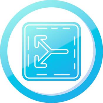 Split Solid Blue Gradient Icon vector
