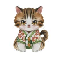 AI generated Cute cat wearing  costume png