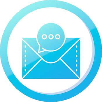 Chat Solid Blue Gradient Icon vector