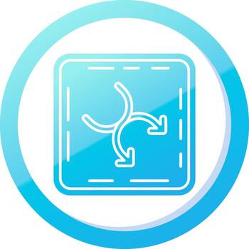 Shuffle Solid Blue Gradient Icon vector