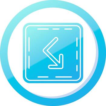 Bounce Solid Blue Gradient Icon vector