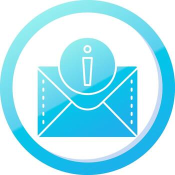 información sólido azul degradado icono vector