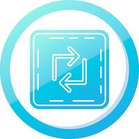 Loop Solid Blue Gradient Icon vector