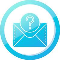 Question mark Solid Blue Gradient Icon vector