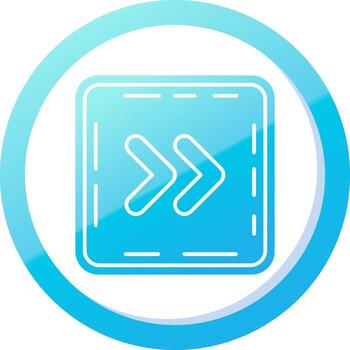 cheurón sólido azul degradado icono vector