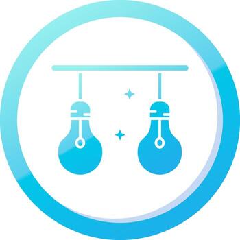Light Solid Blue Gradient Icon vector