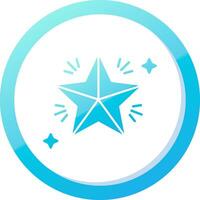 Star Solid Blue Gradient Icon vector