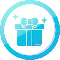 Gift Solid Blue Gradient Icon vector