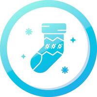 Sock Solid Blue Gradient Icon vector