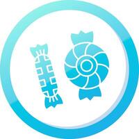 caramelo sólido azul degradado icono vector