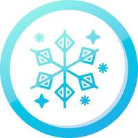 Winter Solid Blue Gradient Icon vector