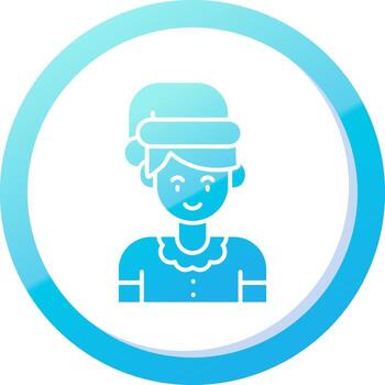 Boy Solid Blue Gradient Icon vector