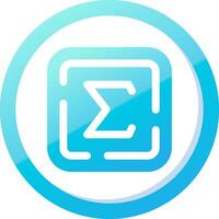 Summation Solid Blue Gradient Icon vector