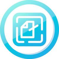 Edit file Solid Blue Gradient Icon vector
