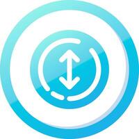 Up and down arrow Solid Blue Gradient Icon vector