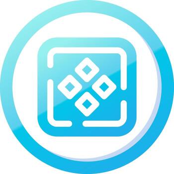 Component Solid Blue Gradient Icon vector