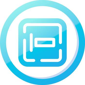 izquierda alineación sólido azul degradado icono vector