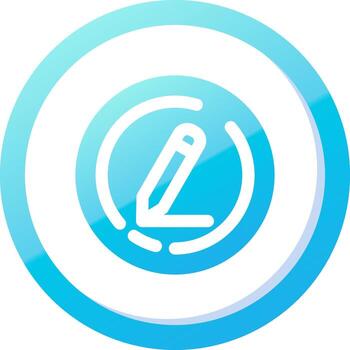 Edit Solid Blue Gradient Icon vector