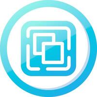 Drag and drop Solid Blue Gradient Icon vector