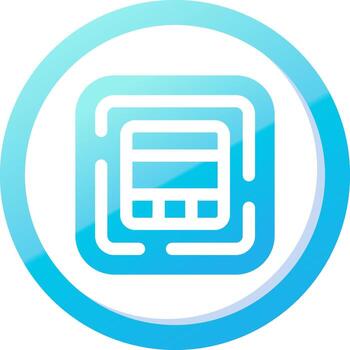 diseño sólido azul degradado icono vector