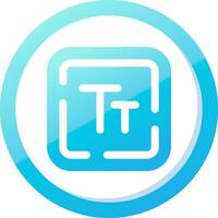 Text size Solid Blue Gradient Icon vector