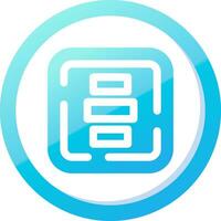Horizontal Alignment Solid Blue Gradient Icon vector