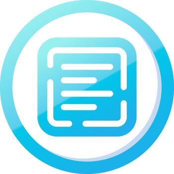 Left allignment Solid Blue Gradient Icon vector