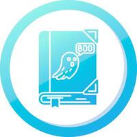 Spooky Solid Blue Gradient Icon vector