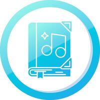 música sólido azul degradado icono vector