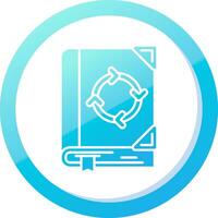 Recycled Solid Blue Gradient Icon vector