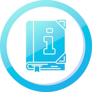 Info Solid Blue Gradient Icon vector