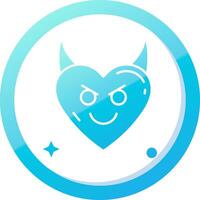 Demon Solid Blue Gradient Icon vector