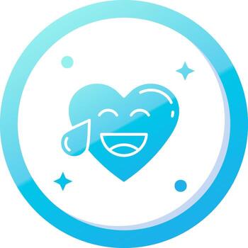 sudor sólido azul degradado icono vector