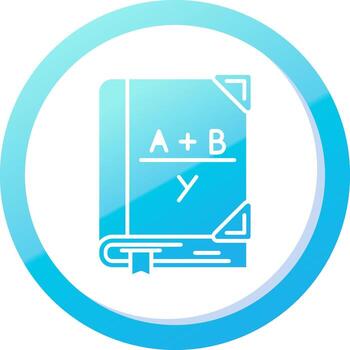 Algebra Solid Blue Gradient Icon vector