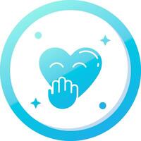 Blush Solid Blue Gradient Icon vector