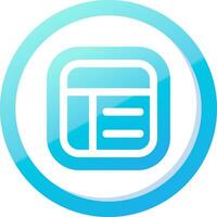 Layout Solid Blue Gradient Icon vector