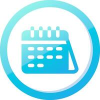 Calender Solid Blue Gradient Icon vector