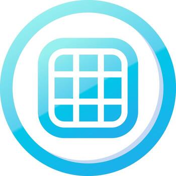 Layout Solid Blue Gradient Icon vector