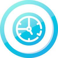 Time Solid Blue Gradient Icon vector