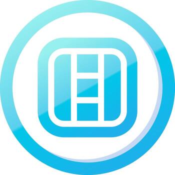 diseño sólido azul degradado icono vector