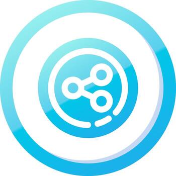 Share Solid Blue Gradient Icon vector