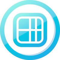 Layout Solid Blue Gradient Icon vector