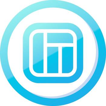 diseño sólido azul degradado icono vector